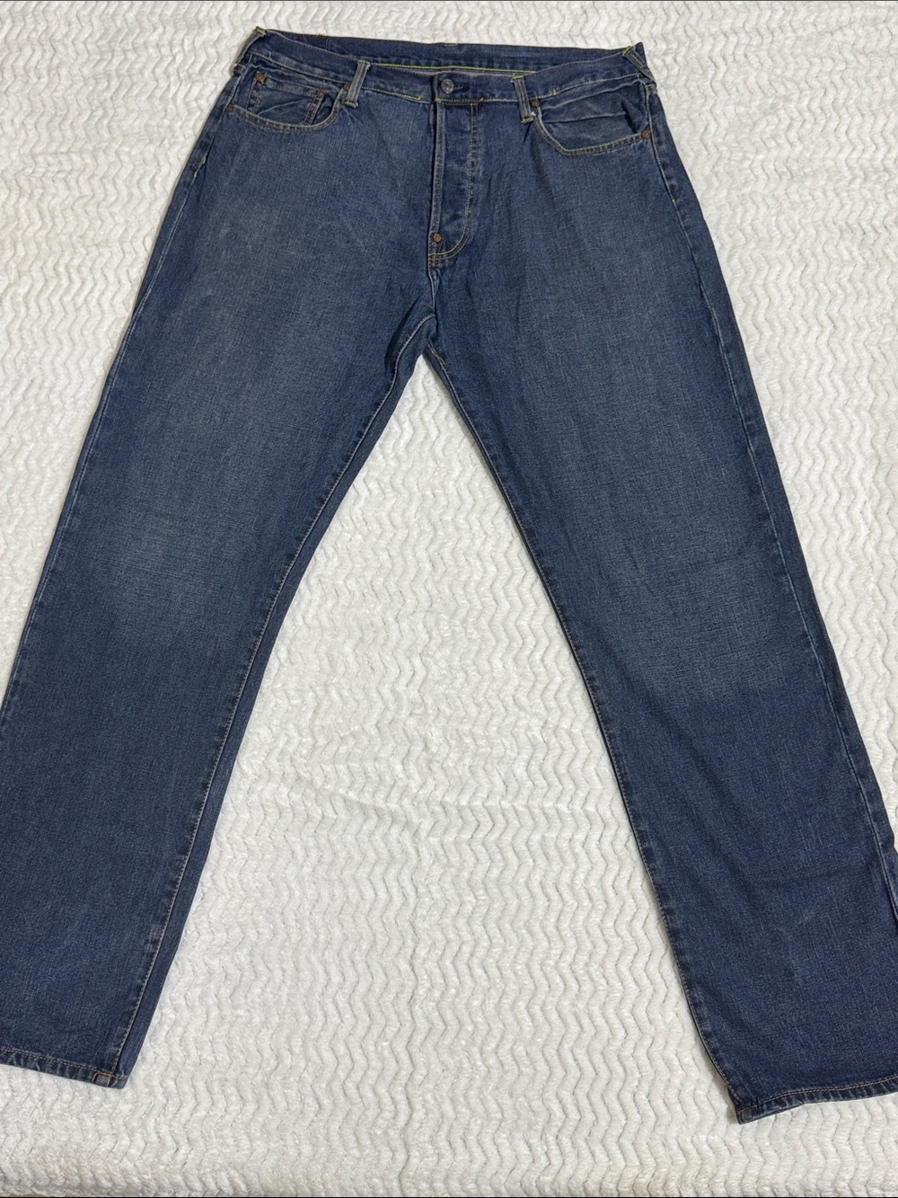 Vintage Evisu Denim Embroidered Jeans Japan Baggy Y2K Men Size 36 Blue - Picture 4 of 16